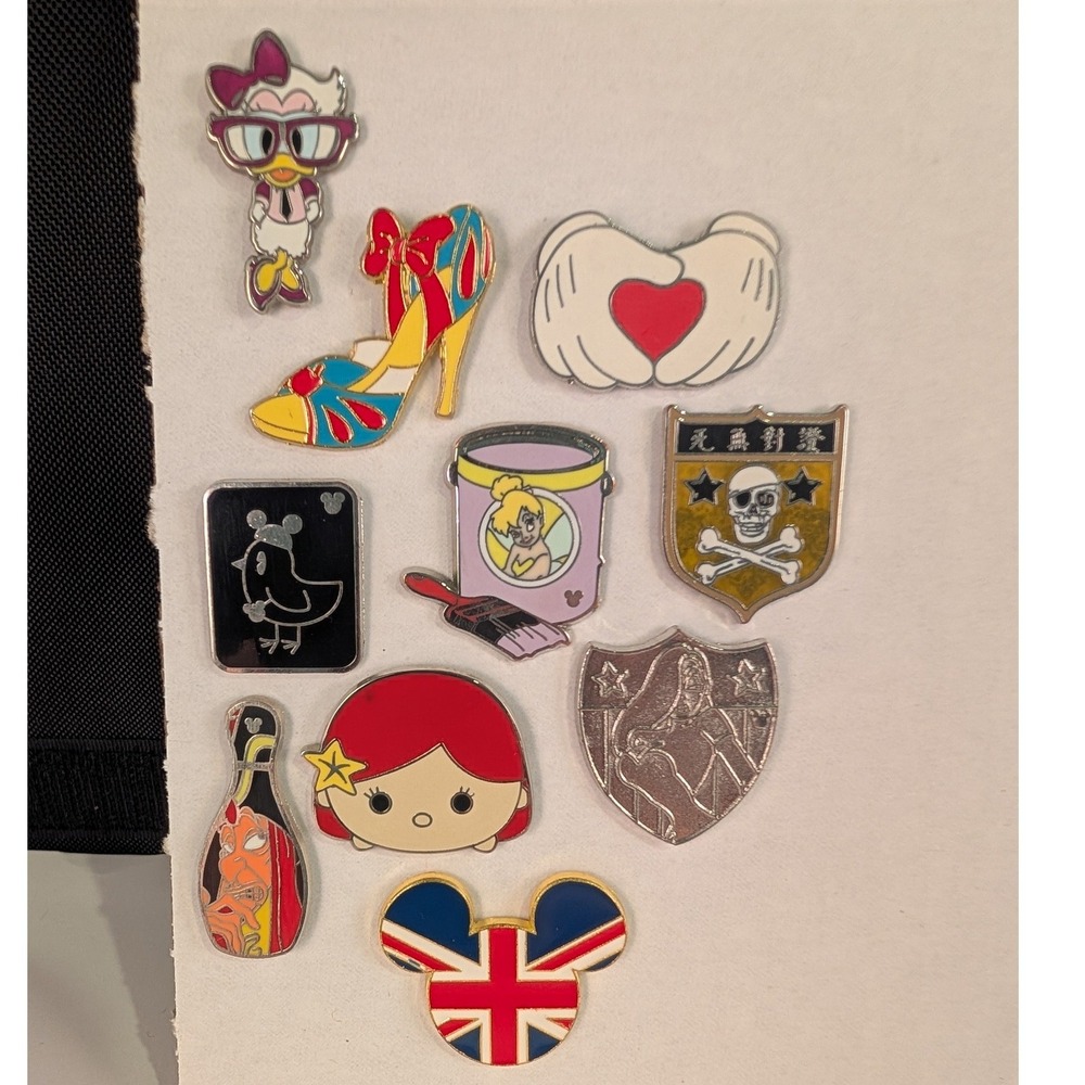 Lot of 10 Disney Pins for Crafting DIY